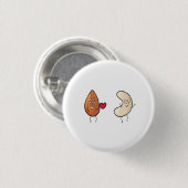 Nüsse, Mandel- und Cashewnuss-Thema Button (Vorne & Hinten)