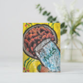 Nüsse Mixed Media Collage Postkarte (Stehend Vorderseite)