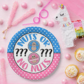 Nüsse oder Nüsse thematisches Geschlecht offenbart Pappteller (Party)