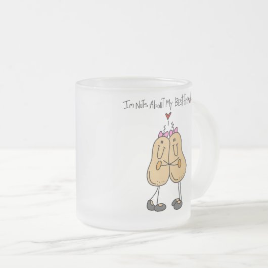 Nüsse über bester Freund-Tasse Mattglastasse (VorderseiteRechts)