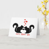 Nüsse über dich, Eichhörnchen in der Liebe Karte (Gelbe Blume)