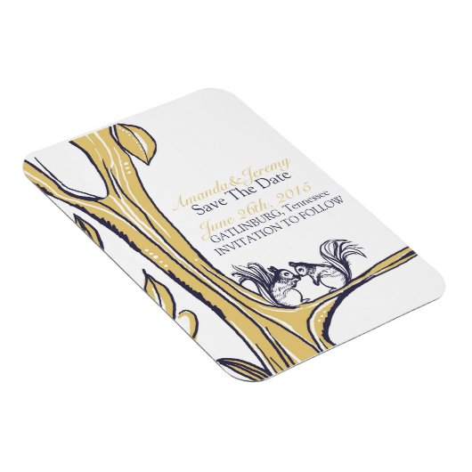 Nüsse über dich Eichhörnchen Save the Date Magnet (Rechte Seite)