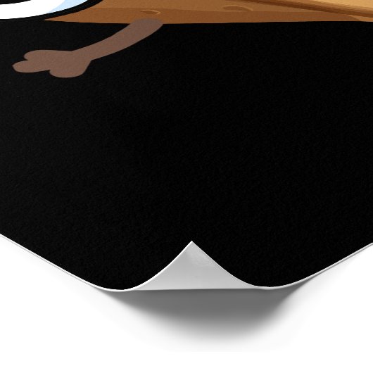 Nüsse über dich lustig Nut Puns Dark BG Poster (Ecke)