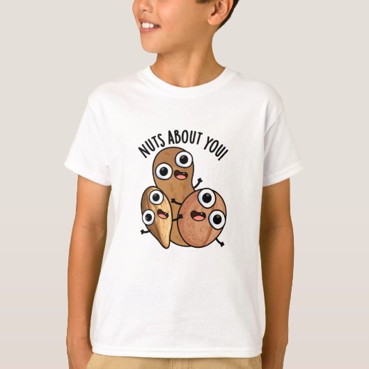 Nüsse über dich lustige Nut Puns T-Shirt (Vorderseite)