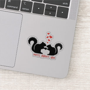 Nüsse über dich, niedliche Eichhörnchen Aufkleber