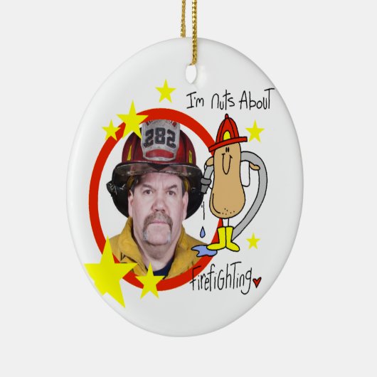Nüsse über die Feuerwehr Foto Ornament (Rechts)
