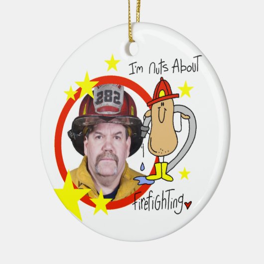 Nüsse über die Feuerwehr Foto Ornament (Links)