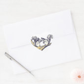 Nüsse über Eichhörnchen Herz-Aufkleber (Umschlag)