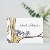 Nüsse über Eichhörnchen Hochzeit Danke (Stehend Vorderseite)