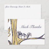 Nüsse über Eichhörnchen Hochzeit Danke (Vorne/Hinten)