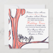 Nüsse über Eichhörnchen Hochzeitsfeiern Einladung (Vorderseite)