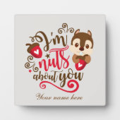 Nüsse über Eichhörnchen Namen Fotoplatte (Vorderseite)