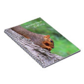 Nüsse über Eichhörnchen Personalisiertes Notebook Notizblock (Rechte Seite)