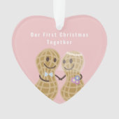 Nüsse über einander erste Weihnachten zusammen Ornament (Vorderseite)