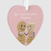 Nüsse über einander erste Weihnachten zusammen Ornament (Vorderseite)