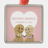 Nüsse über einander erste Weihnachten zusammen Ornament Aus Metall (Vorne)