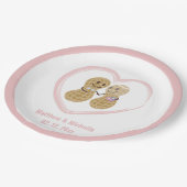 Nüsse über einander lustiges Polterabend Party Pappteller (Schrägansicht)