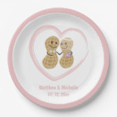 Nüsse über einander lustiges Polterabend Party Pappteller (Vorderseite)