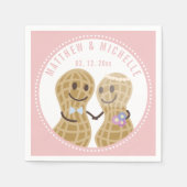 Nüsse über einander lustiges Polterabend Party Serviette (Vorderseite)