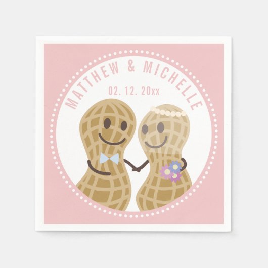 Nüsse über einander lustiges Polterabend Party Serviette (Vorderseite)