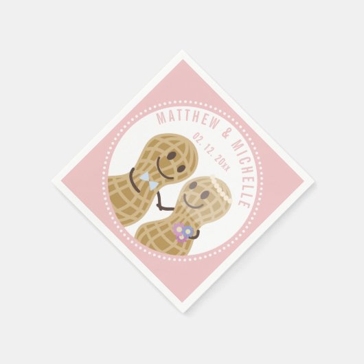 Nüsse über einander lustiges Polterabend Party Serviette (Ecke)