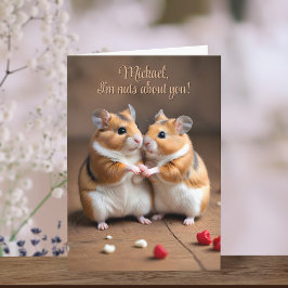 Nüsse über euch Hamster Happy Valentine's Card Karte