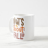 Nüsse über Herbst-Zitat Kaffeetasse (Vorderseite Links)