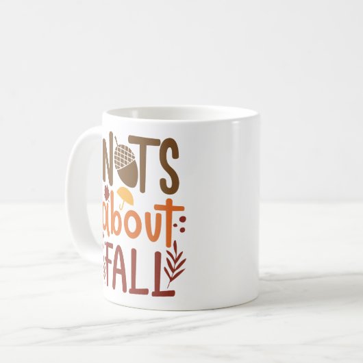 Nüsse über Herbst-Zitat Kaffeetasse (Vorderseite Links)
