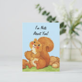 Nüsse über Ihr Niedliches Eichhörnchen Postkarte (Stehend Vorderseite)