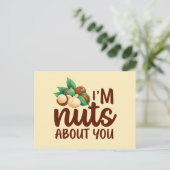 Nüsse über Ihre Niedliche Liebe Funny Valentine's Postkarte (Stehend Vorderseite)