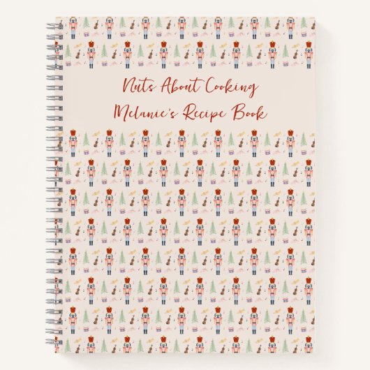 Nüsse über Kochen Nutcracker Funny Holiday Rezept Notizblock (Vorderseite)
