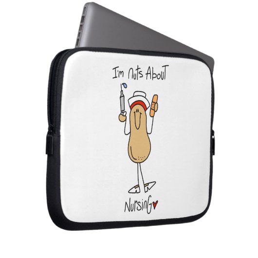Nüsse über Krankenpflege-T - Shirts und Geschenke Laptopschutzhülle (Vorne Rechts)