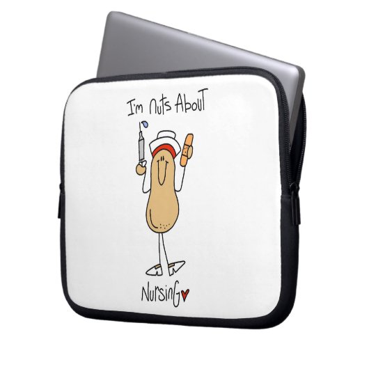 Nüsse über Krankenpflege-T - Shirts und Geschenke Laptopschutzhülle (Vorderseite Links)
