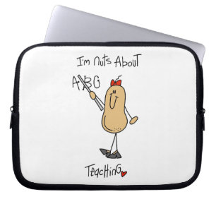 Nüsse über Lehr-T-Shirts und Geschenke Laptopschutzhülle