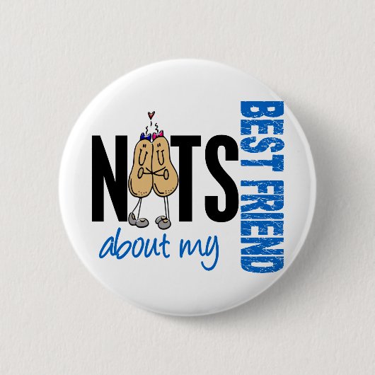 Nüsse über mein Blau des besten Freund-1 Button (Vorderseite)