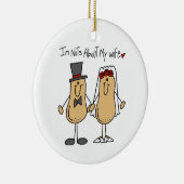 Nüsse über meine Ehefrau T - Shirt und Geschenke Keramikornament (Rechts)