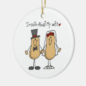 Nüsse über meine Ehefrau T - Shirt und Geschenke Keramikornament (Links)