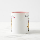 Nüsse über meine Schwester-Tasse Zweifarbige Tasse (Mittel)