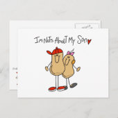 Nüsse über meine Sohn T - Shirt und Geschenke Postkarte (Vorne/Hinten)