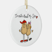 Nüsse über meine Sohn-T - Shirts und Geschenke Keramikornament (Rechts)