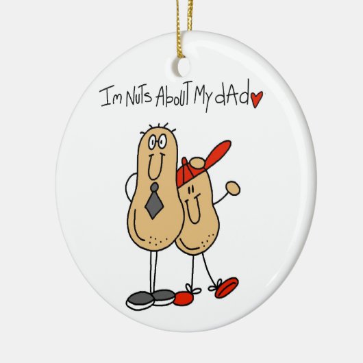 Nüsse über meine Vater-T - Shirt und Geschenke Keramikornament (Links)