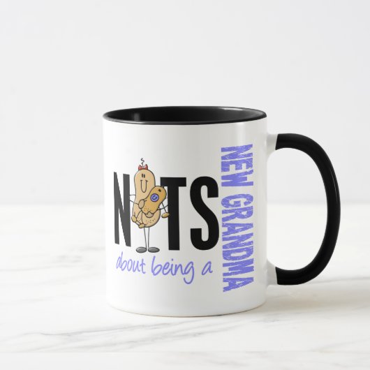 Nüsse über Sein ein neues Blau der Großmutter-1 Tasse (Rechts)