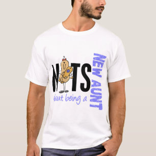Nüsse über Sein eine neue Tante 1 Blau T-Shirt