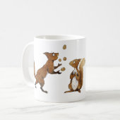 "Nüsse über Sie!" Eichhörnchen-Tasse Kaffeetasse (Vorderseite Links)