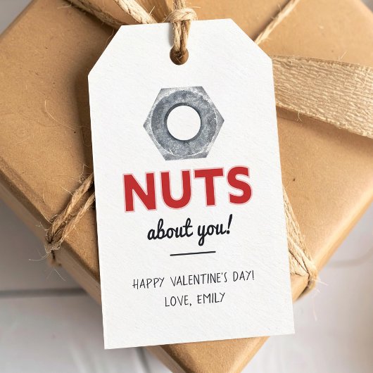 Nüsse über Sie mit metallischen Nüssen Valentinsta Geschenkanhänger