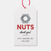 Nüsse über Sie mit metallischen Nüssen Valentinsta Geschenkanhänger (Vorderseite)