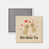 Nüsse über Sie Niedliche Erdnüsse Essen Pub Spaß C Magnet (Vorderseite/Rückseite)