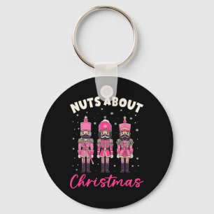 Nüsse über Weihnachten Rosa Nussknacker Weihnachts Schlüsselanhänger