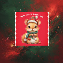 Nüsse über Weihnachten Spielendes Eichhörnchen Win