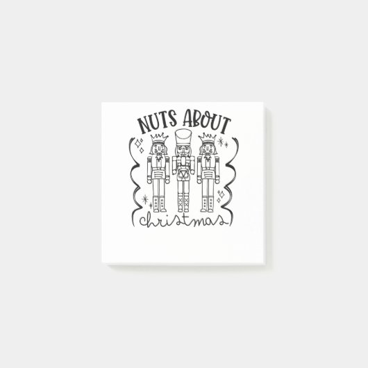 Nüsse über Weihnachten Weihnachts-Nutcracker Post-it Klebezettel (Vorderseite)